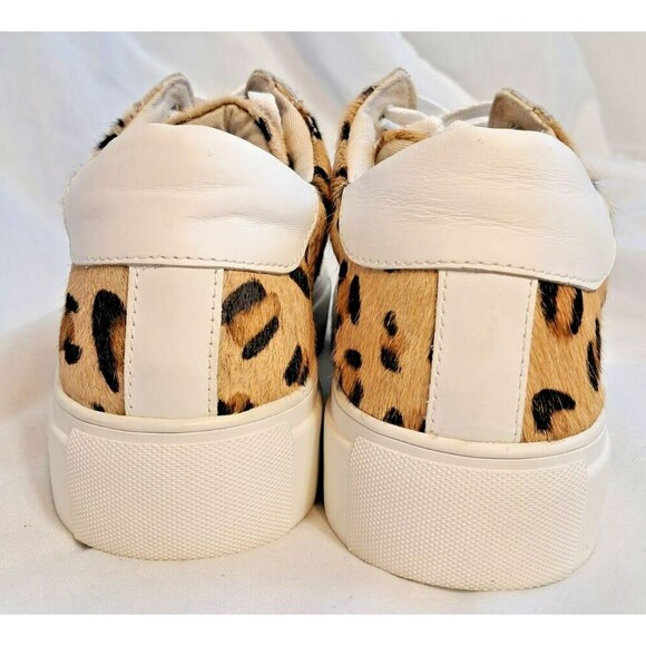 Myra Size 9.5/40 Leopard Hairon Calf Hair Leather Platform Sneaker Low Rise - Picture 10 of 16